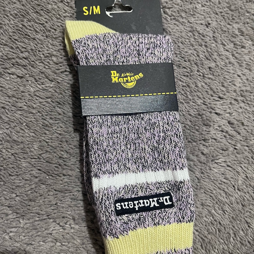 Dr. Martens Marl Socks Cotton Blend Purple Multicolor NWT Women's Size S/M 3-8